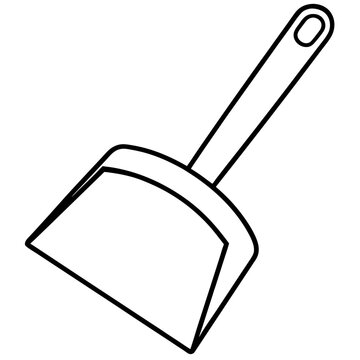 black and white dustpan clip art preview