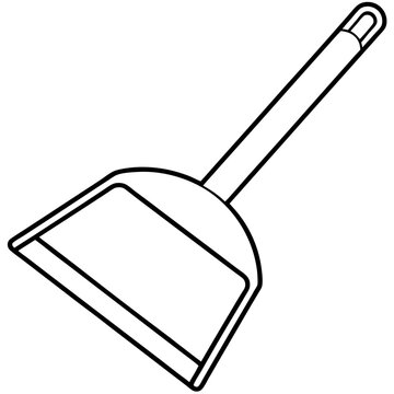 recommend clip art: dustpan outline coloring book page line art illustration digital drawing