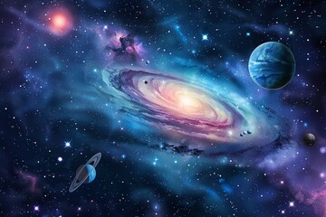 Obraz premium Beautiful Outer Space View