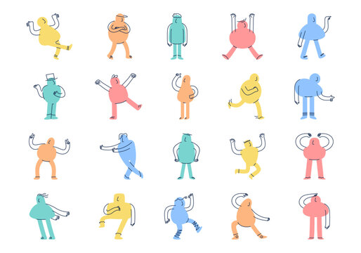 Person Character Shape Illustration Element Set