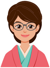 Smiling Woman with Glasses