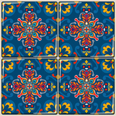 Colorful Mexican Tile Pattern