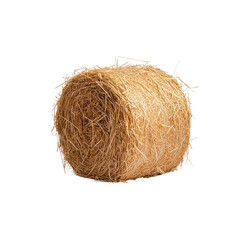 A single round hay bale, perfect for agricultural themes, rustic decor, or farm-related projects in various media.