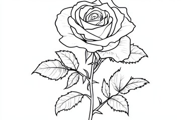 black rose vector illustration