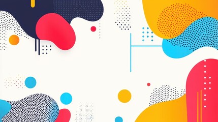 Fototapeta premium A vibrant, abstract halftone background featuring diverse dots, perfect for modern designs and cartoonstyle aesthetics.