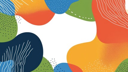 Fototapeta premium Bright abstract vector background with vibrant shapes and textures, perfect for banners and modern designs.