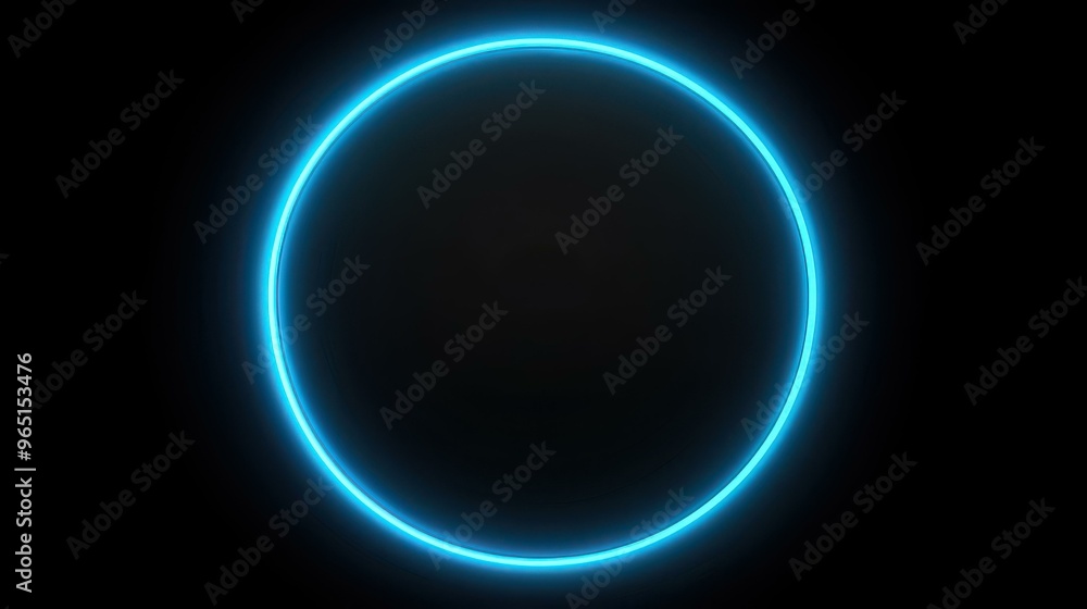 Poster vibrant blue circle on a clear canvas, perfect for adding your own text or image on a transparent ba
