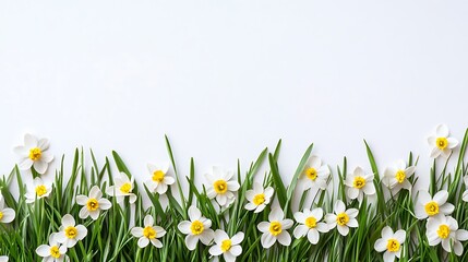 Fototapeta premium Colorful Spring Flowers and Easter Eggs