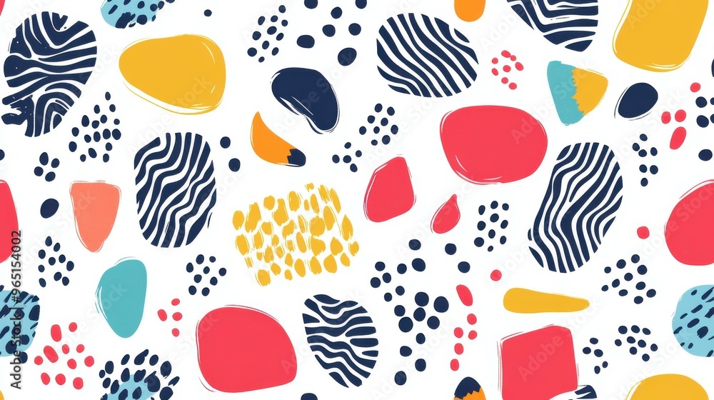 Poster discover a trendy handdrawn abstract pattern that brings a fresh and cute vibe to modern design proj