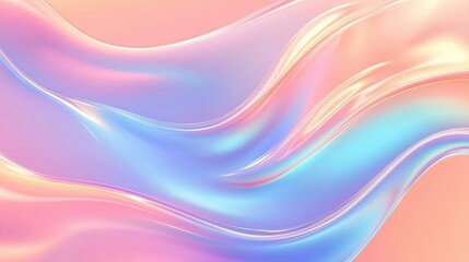 Obraz premium Vibrant holographic silk background with a stunning iridescent gradient, perfect for modern designs and creative projects.