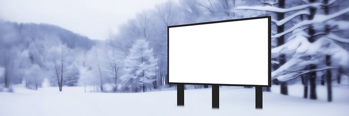 Obraz premium Blank standy advertising billboard,mock up. Template, consumerism, advertising, white screen, copy space and mockup concept