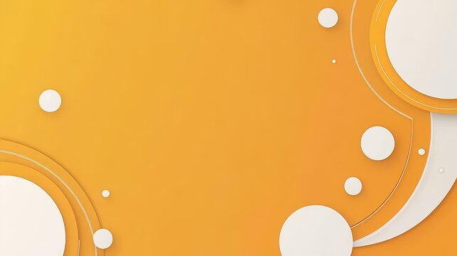 Bright orange circle shapes with sleek lines create a modern, decorative design, perfect for digital art backgrounds.