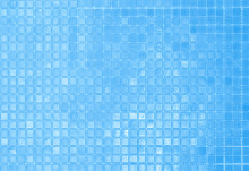 Fototapeta premium Abstract blue background with some smooth lines in it and some reflections of tile wall.