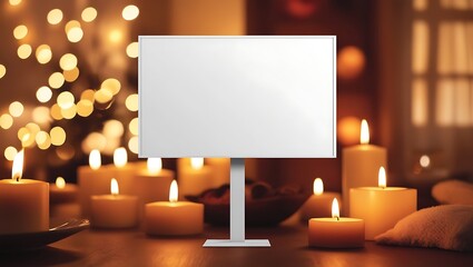 Blank standy advertising billboard,mock up. Template, consumerism, advertising, white screen, copy space and mockup concept