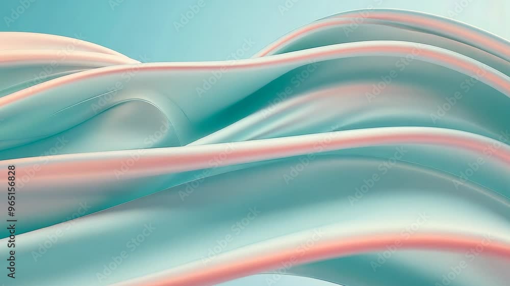 Poster soft waves of pastel colors create a serene and calming abstract background