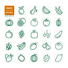 fruits icon pack  vector illustration