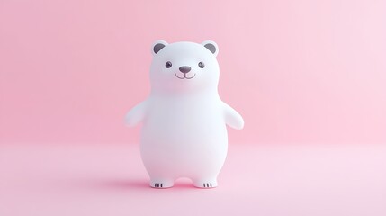 Cute Cartoon Rhino Sitting with Palm Leaves
