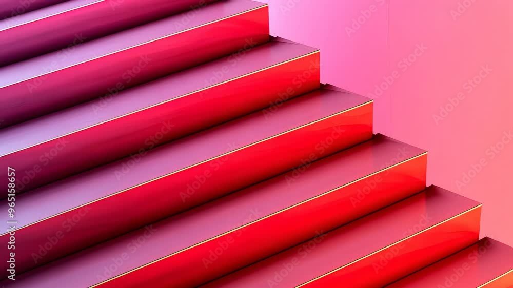 Aufkleber abstract gradient background with layered shapes in vibrant colors