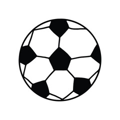 Fototapeta premium Black and white soccer ball illustration