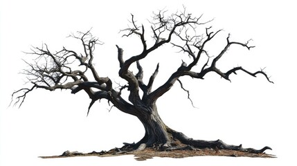 Fototapeta premium tree silhouette isolated on white