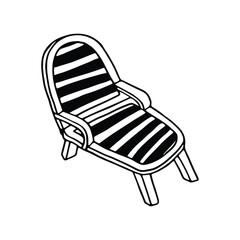 Lounge chair outline illustration