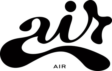 Air custom typography prints design