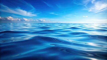 Obraz premium Closeup of serene blue water surface , water, blue, ocean, calm, ripples, reflection, peaceful, tranquil, natural
