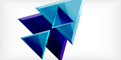 Triangle glass shapes geometric abstract background. Vector Illustration For Wallpaper, Banner, Background, Card, Book Illustration, landing page