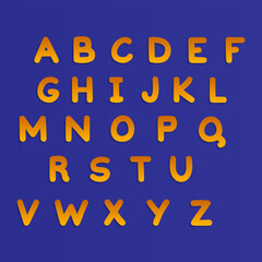 alphabet english  letter vector  set golden gradient   isolated 