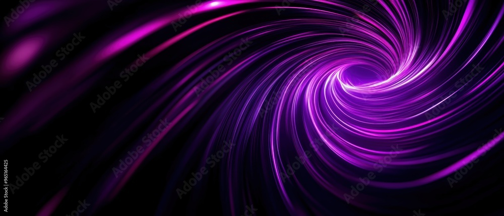 Poster a mesmerizing swirl of vibrant purple light creating an abstract, dynamic visual suitable for backgr