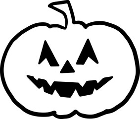 pumpkin face emotion Halloween silhouette illustration