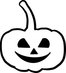 pumpkin face emotion Halloween silhouette illustration