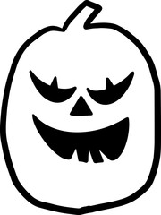pumpkin face emotion Halloween silhouette illustration