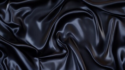 Obraz premium Black satin fabric background
