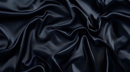 Obraz premium Black satin fabric background