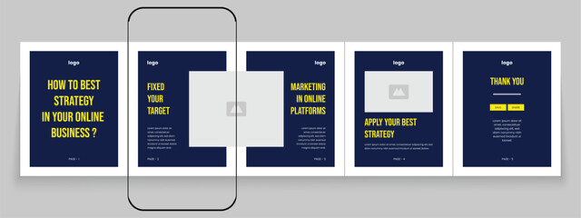 Marketing agency carousel post template pack. Creative social media post design. Business carousel banner. Social media post bundle. Digital marketing banner carousel template
