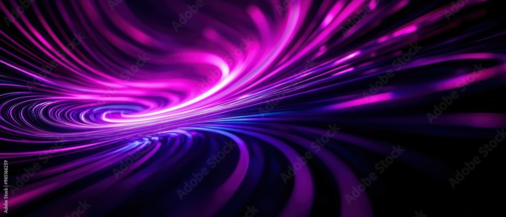Poster a vibrant swirl of purple and blue light creates a dynamic and captivating abstract background for a