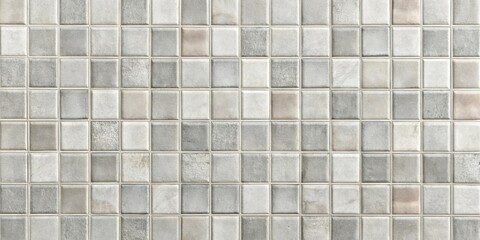 Fototapeta premium Rectangle seamless grey quartz ceramic mosaic tile texture background , mosaic, ceramic, tile, grey, background, texture