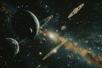 Naklejka premium Beautiful Outer Space View