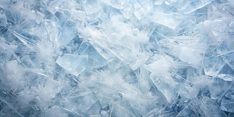 Obraz premium Abstract Blue Ice Texture Frozen Crystals, Close-Up View, Winter Wonderland, ice, frozen, texture