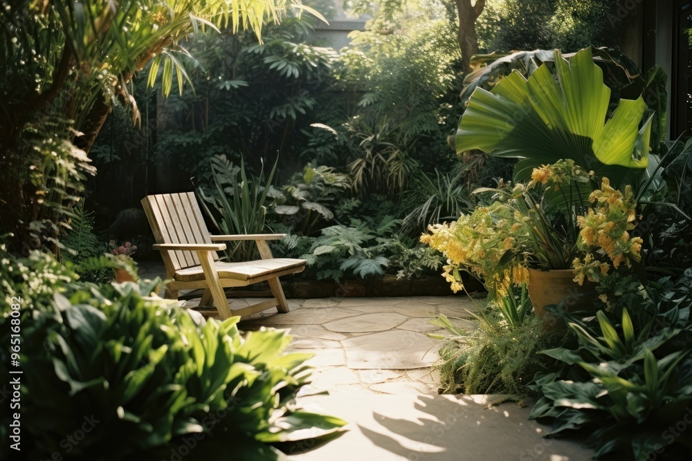 Poster Backyard garden nature architecture outdoors.