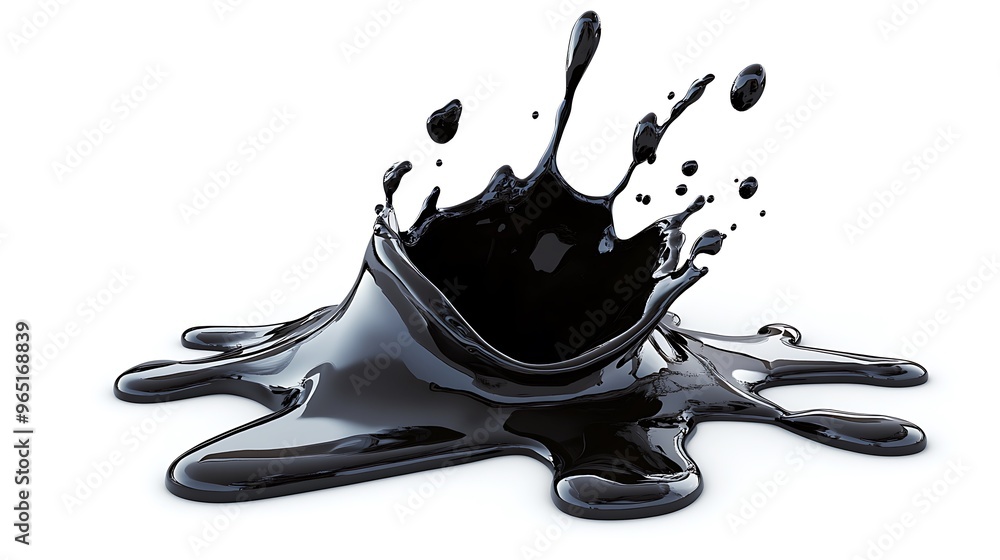 Wall mural Abstract Black Liquid Splash