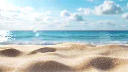 Close-up of White Sand Beach