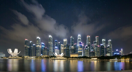 Obraz premium country skyline at night