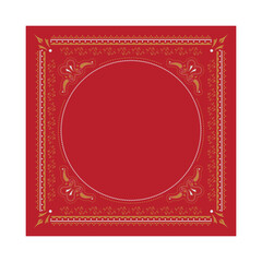 western cowboy style bandana design illustration. bandana design with vintage elements illustration.