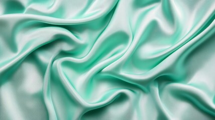 Obraz premium Mint satin fabric background