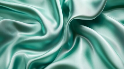 Obraz premium Mint satin fabric background
