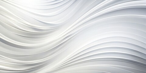 Abstract White Curved Lines, Digital Art, Minimalist, White Background, Curved Lines