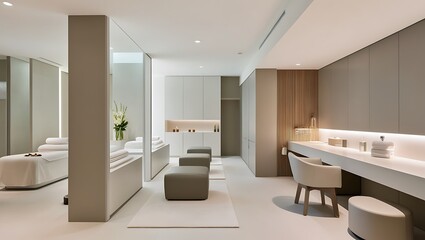 Fototapeta premium Luxurious Spa Center: Rejuvenate with Premium Treatments, Relaxing Ambiance, and Expert Therapists