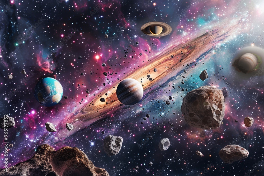 Wall mural beautiful outer space view
